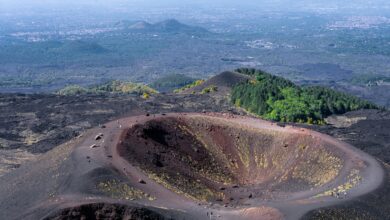 Mount Etna volcano in Sicily, Italy